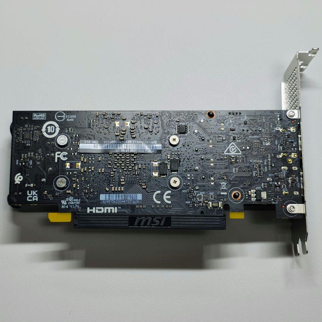 グラフィックボード MSI GeForce RTX 3050 LP 6G OC