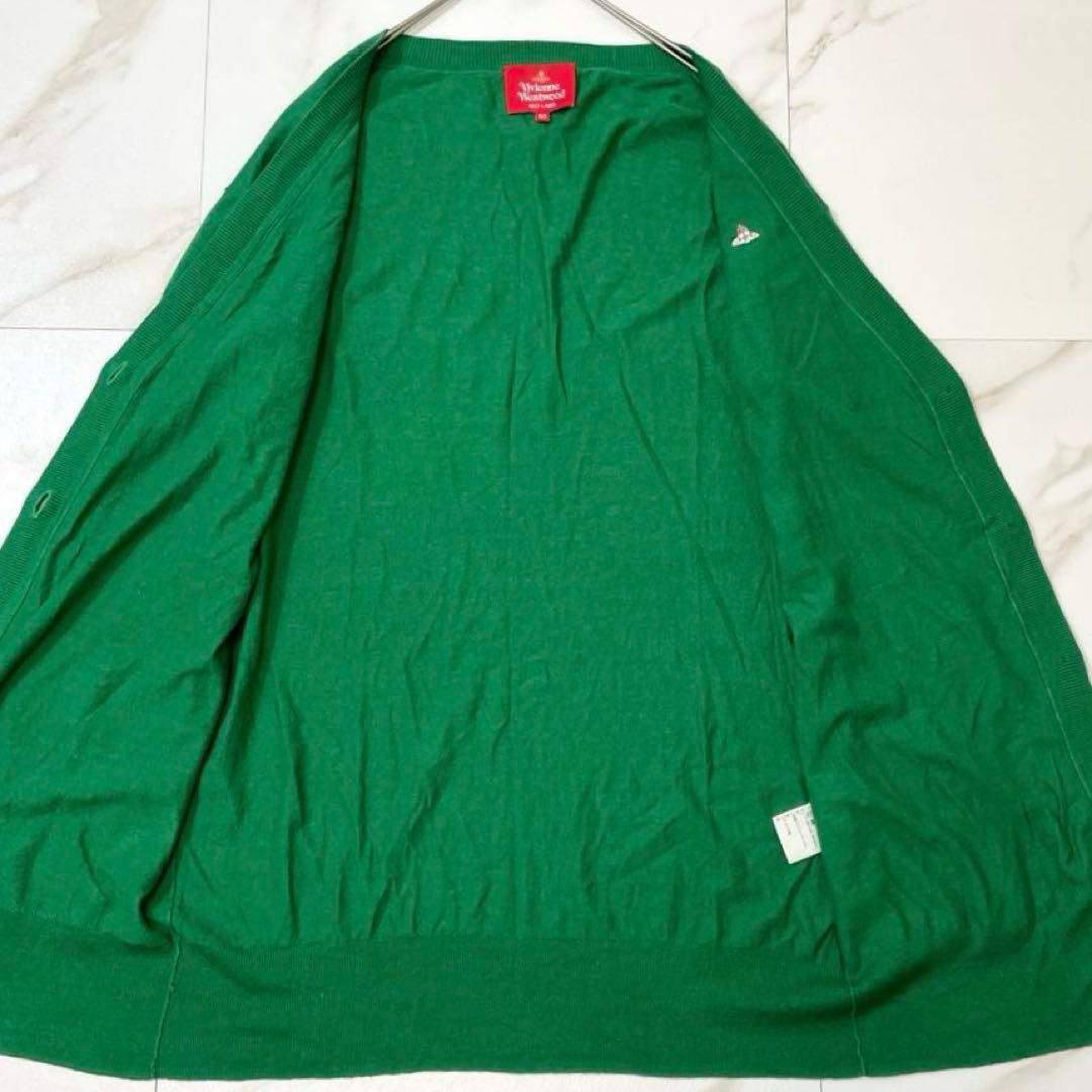 ヴィヴィアンウエストウッド レッドレーベル カーディガン コットンリネン 緑