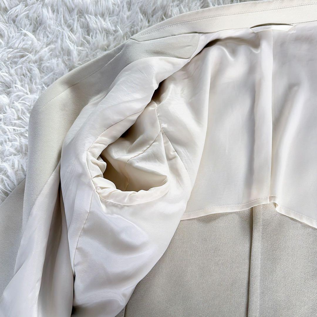 【グリーンレーベル】ダブルジャケット パンツ スーツセットアップ クリームカラー