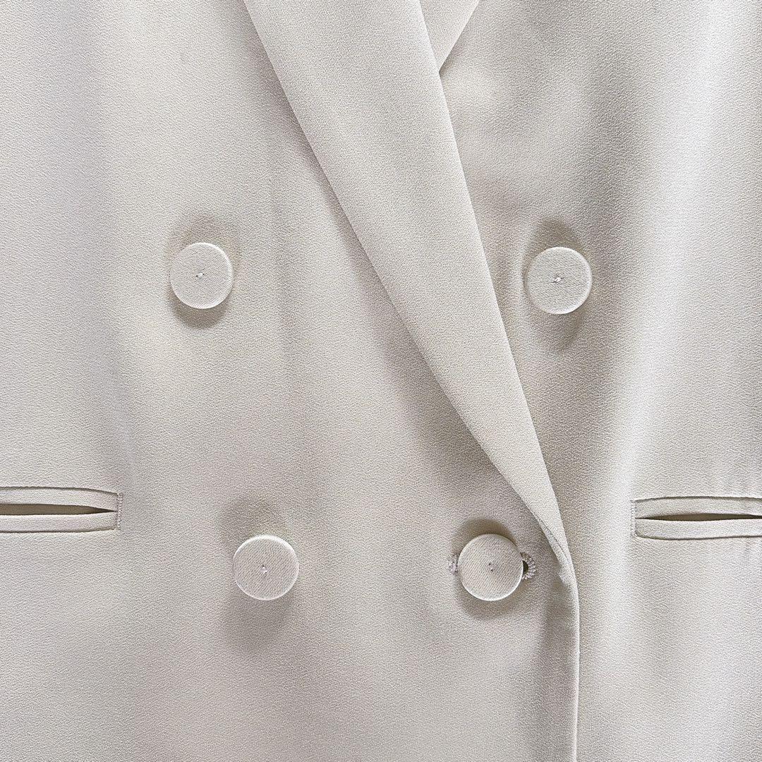 【グリーンレーベル】ダブルジャケット パンツ スーツセットアップ クリームカラー
