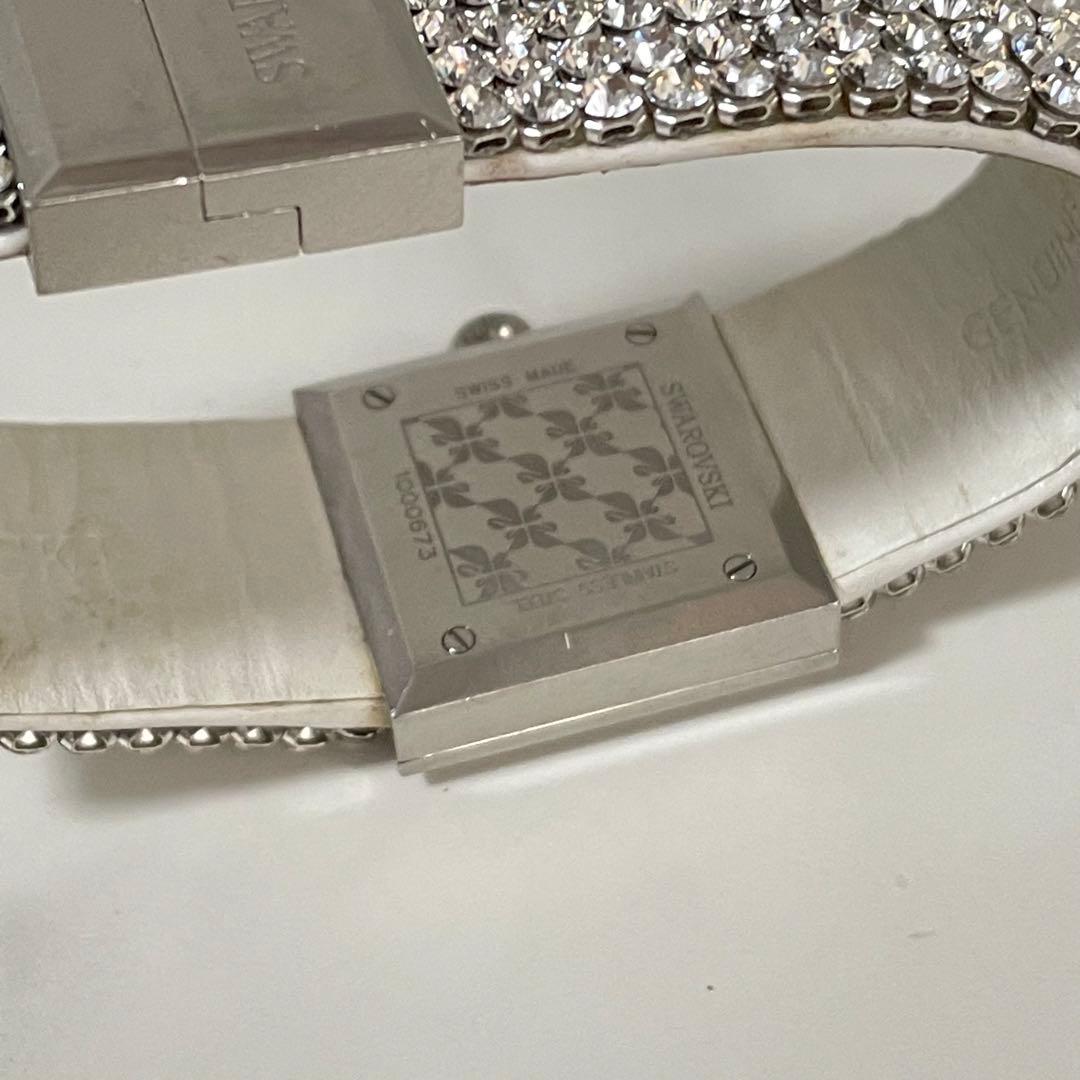 稼動品　スワロフスキー　エリス　ラインストーンベルト　スクエア　腕時計
