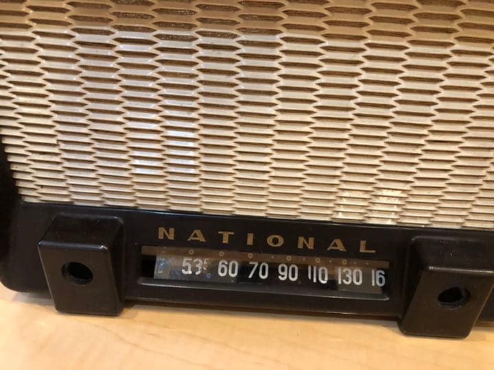 インテリア　アンティーク 骨董　ナショナル真空管ラジオ