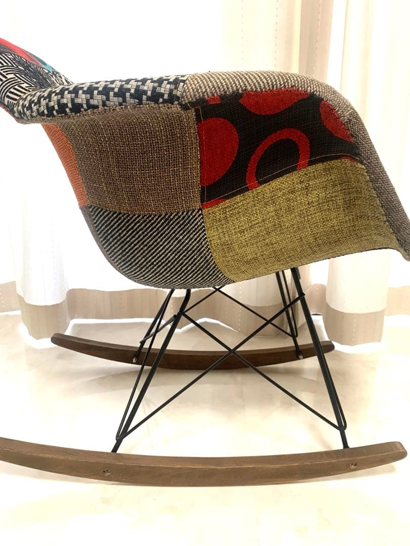 レア 美品 イームズチェア パッチワーク ロッキングチェア カラフル