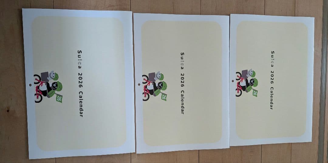 m*o様 3枚セット　Suica 2026 Calendar 壁掛けカレンダー