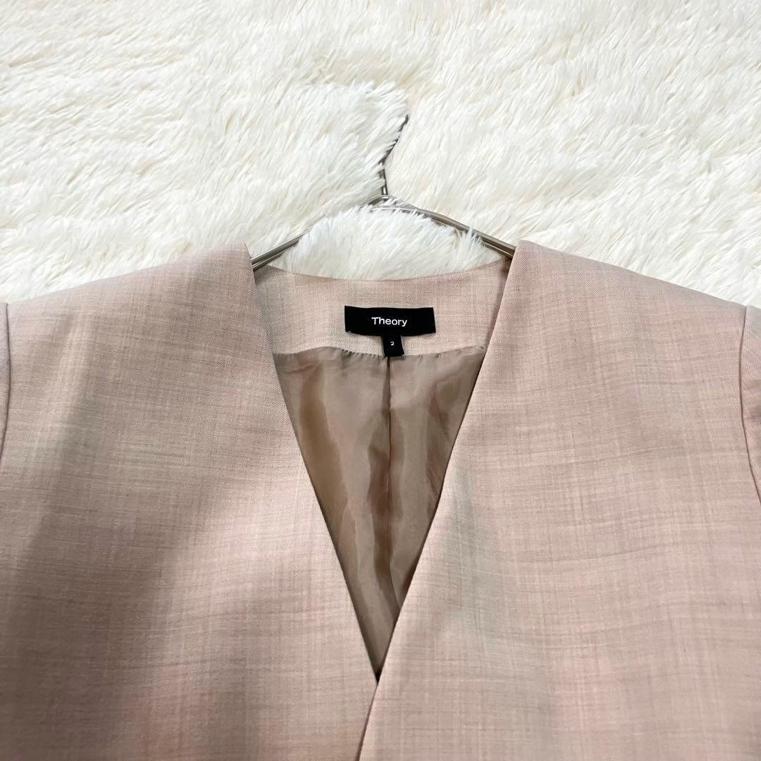 セオリー 現行 ノーカラージャケットパンツセットアップ 入学式 M スーツ上下