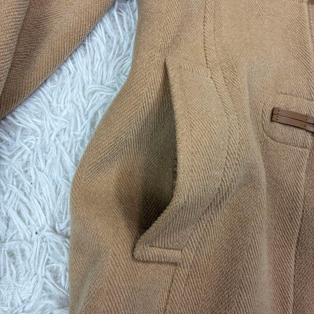 美品✨Burberry ダッフルコート ヘリンボーン ウール ノバチェック L