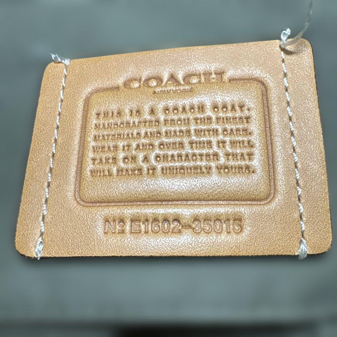 COACH コーチ カーキ バタフライレザーパッチ ミリタリージャケット S