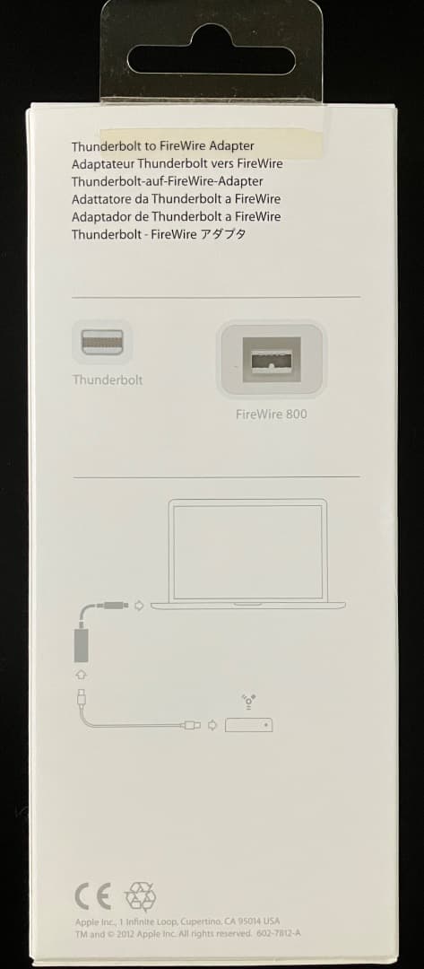 Apple純正 Thunderbolt - FireWireアダプタ A1463