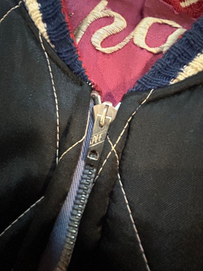 40s 50sヴィンテージスカジャン 鷲赤　Japanマップ黒