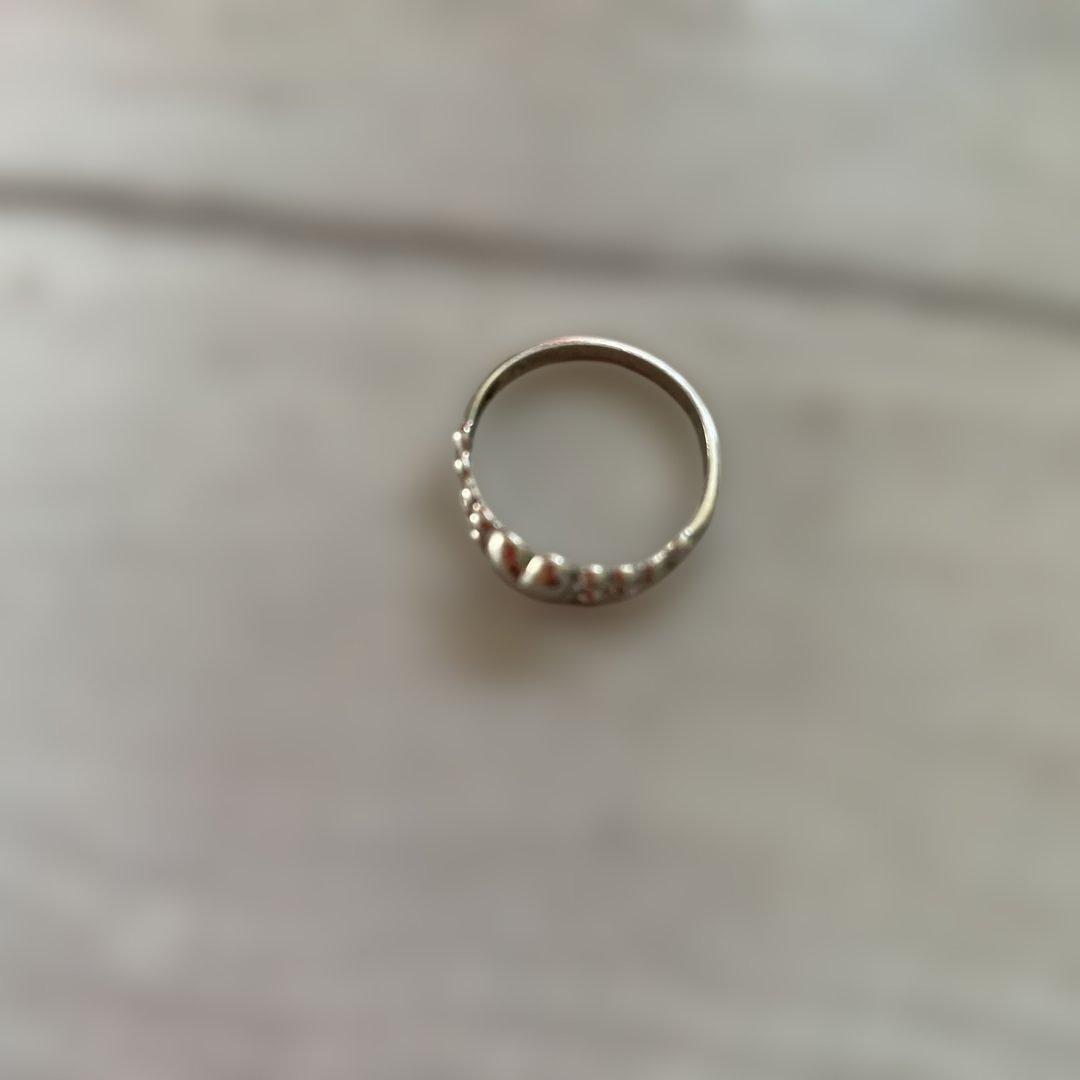 プラチナ900 ハートモチーフ ピンキーリング