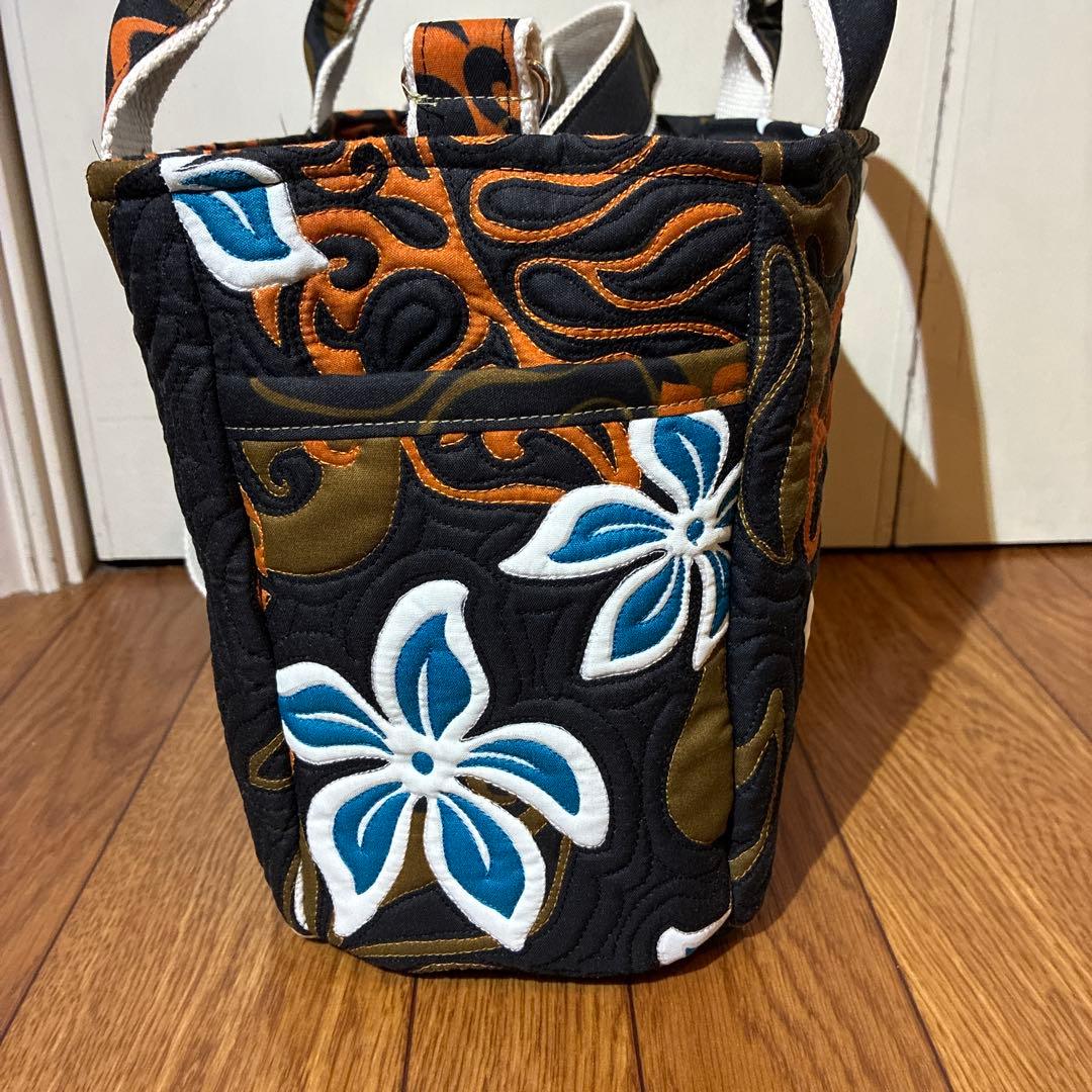 超メルカリ市特別価格☆ハワイアン　ミシンキルト　2ウェイバッグ