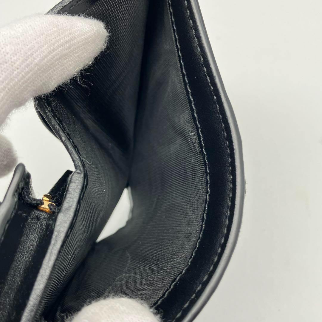 【未使用級】GUCCI グッチ マトラッセ マーモント ミニウォレット ブラック