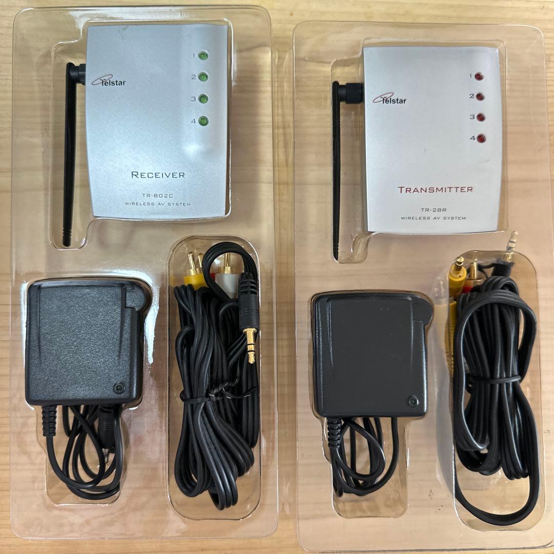 RCAアナログケーブル接続無線 TR-802C 映像・音声 無線送信受信セット