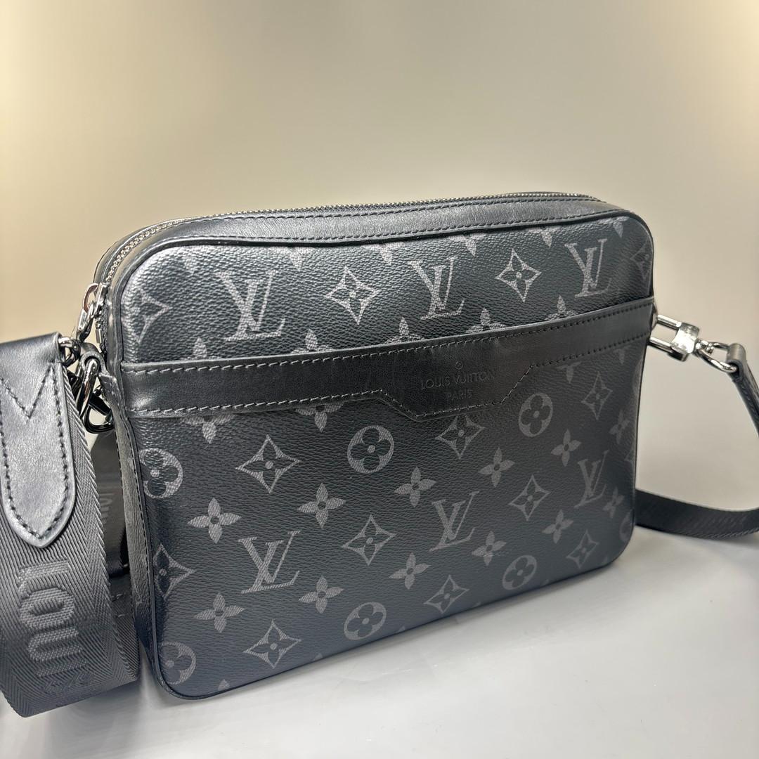 極美品 ルイヴィトン モノグラムエクリプス トリオメッセンジャー メンズ