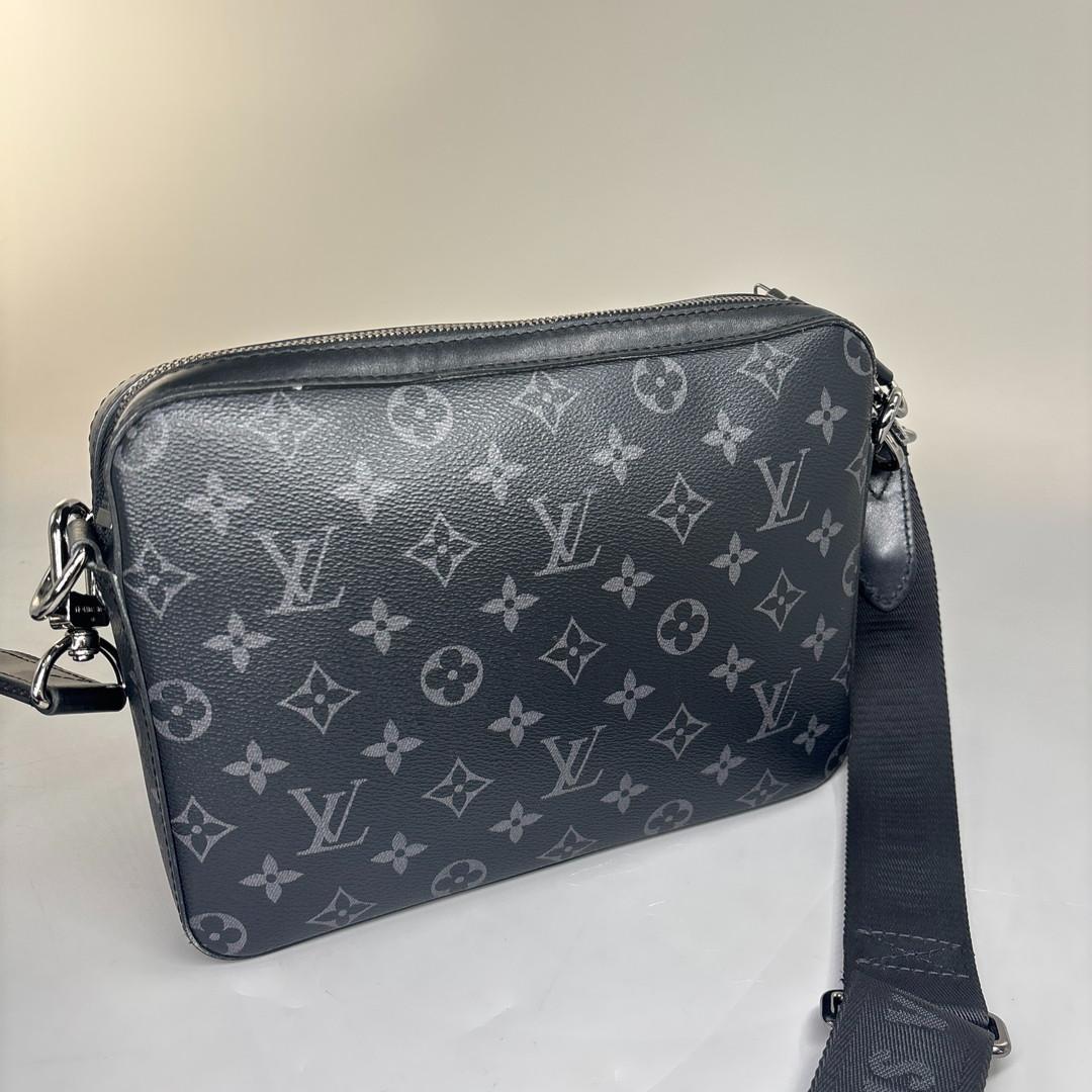 極美品 ルイヴィトン モノグラムエクリプス トリオメッセンジャー メンズ