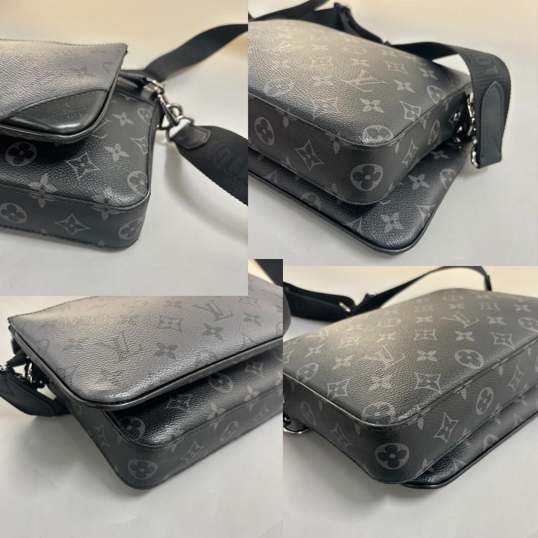 極美品 ルイヴィトン モノグラムエクリプス トリオメッセンジャー メンズ