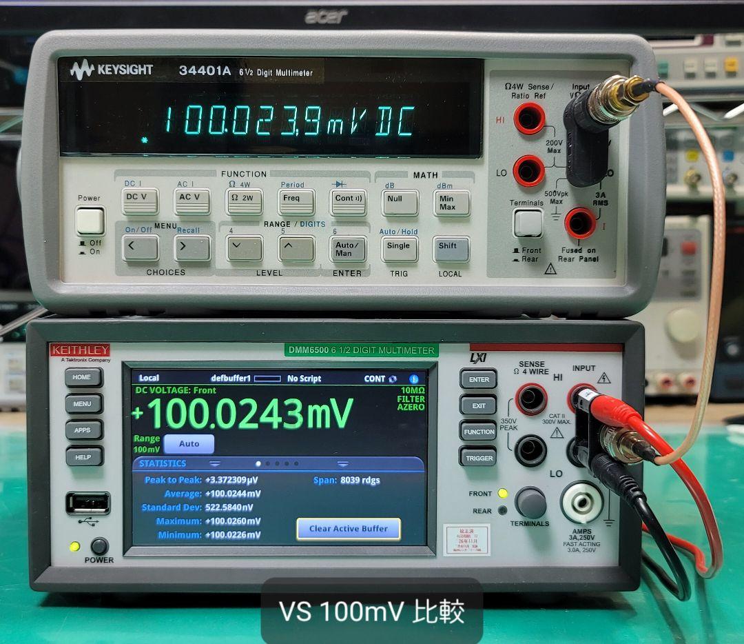 ②KEYSIGHT/HP 34401A 6.5桁 デジタルマルチメーター整備品