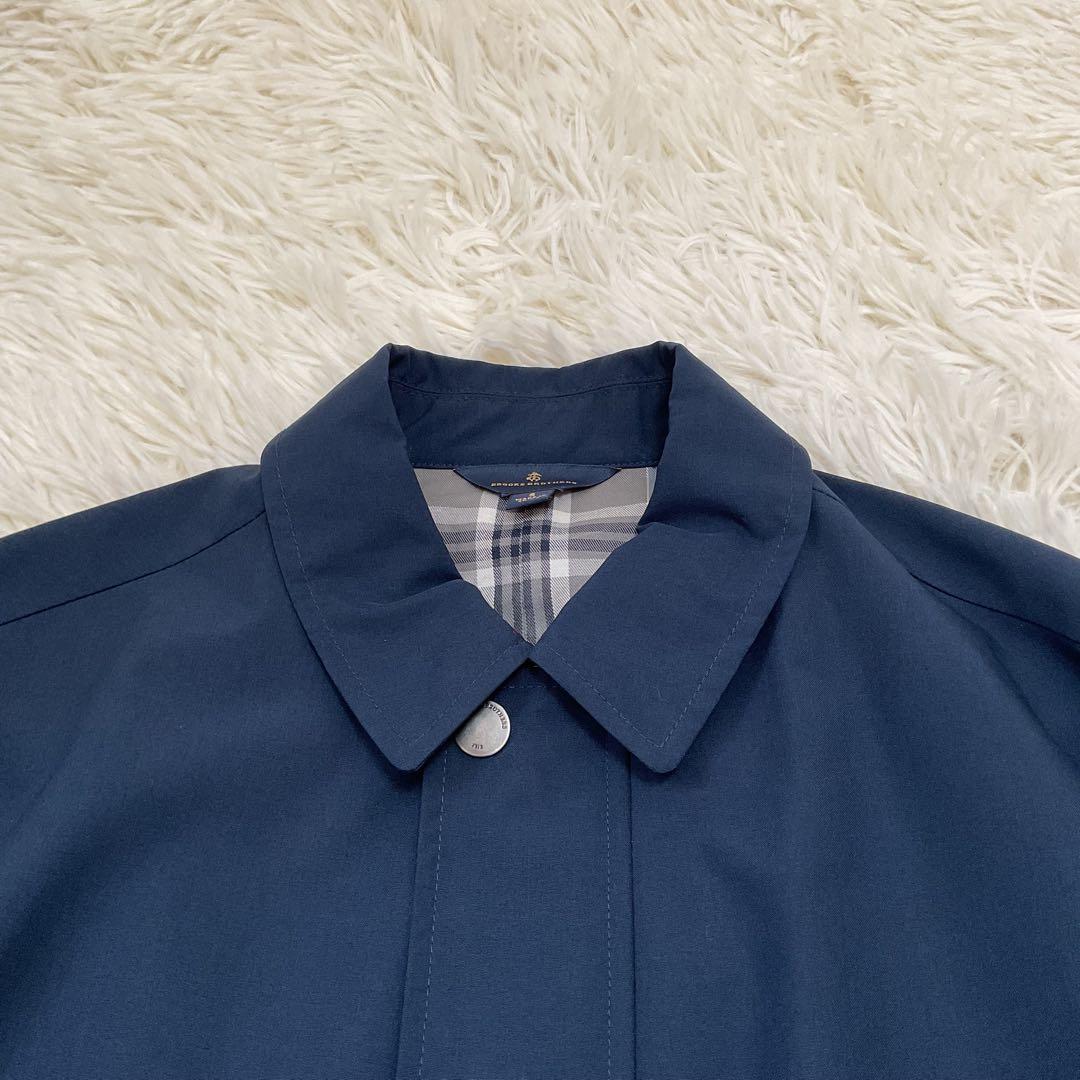 美品♪ブルックスブラザーズ コート ジャケット ネイビー Mサイズ　裏地チェック