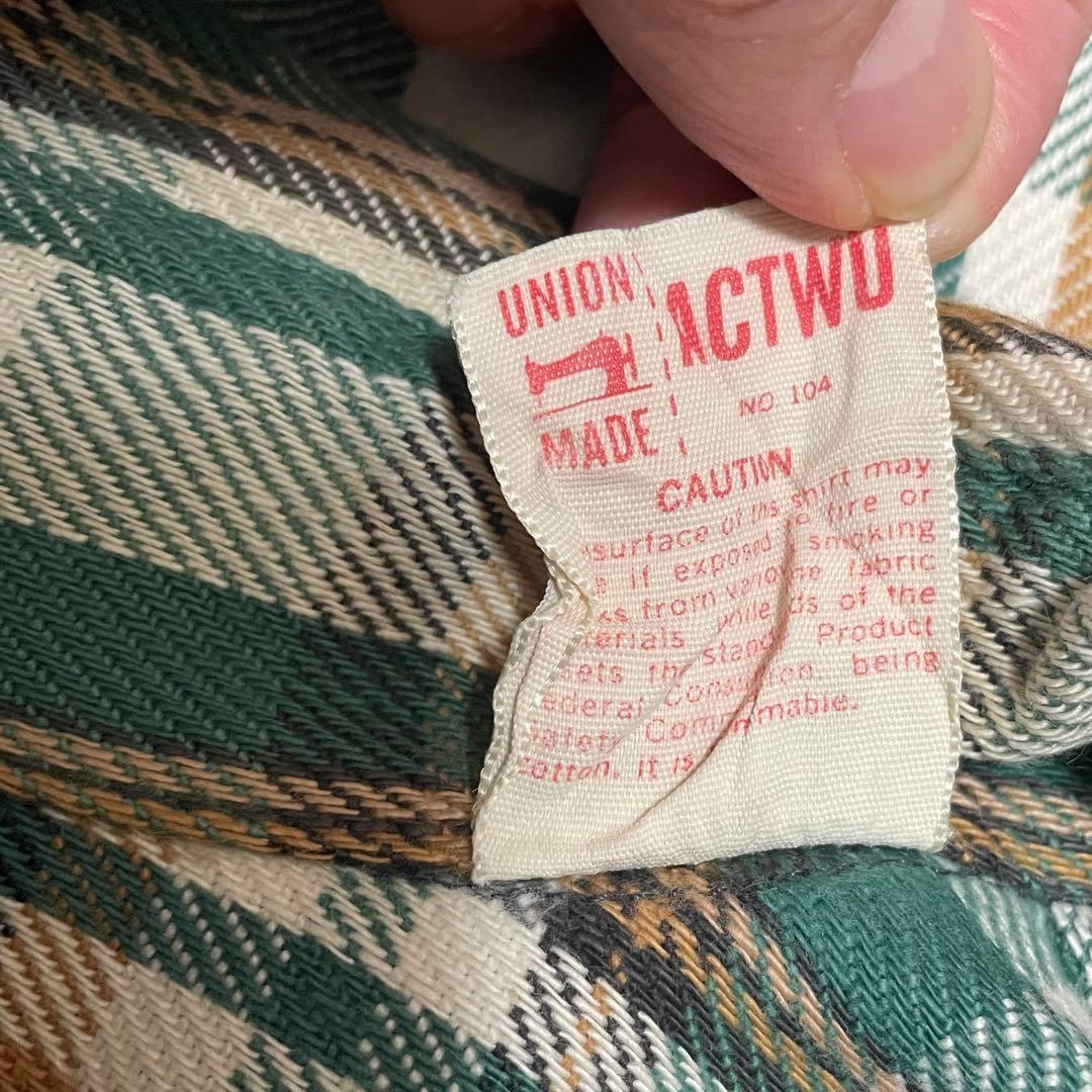 60s FIVE BROTHER ネルシャツ 森タグ USA製