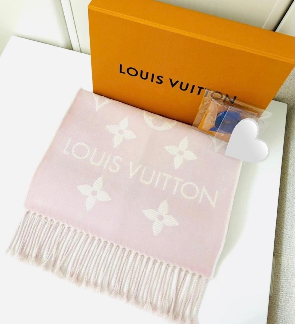 LOUIS VUITTON エシャルプ・LV エセンシャル マフラーベビーピンク