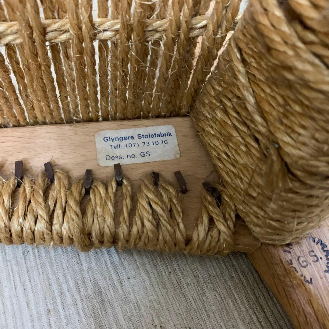 60年代 ヴィンテージ GS61 ペーパーコード ダイニングチェア デンマーク