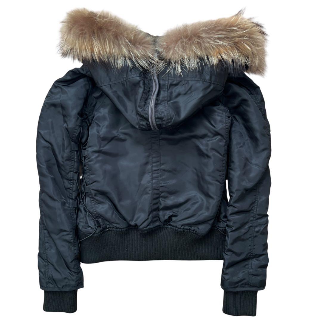 AVIREX　フライトジャケット　N-2B　Y2K　レオパード　黒　M