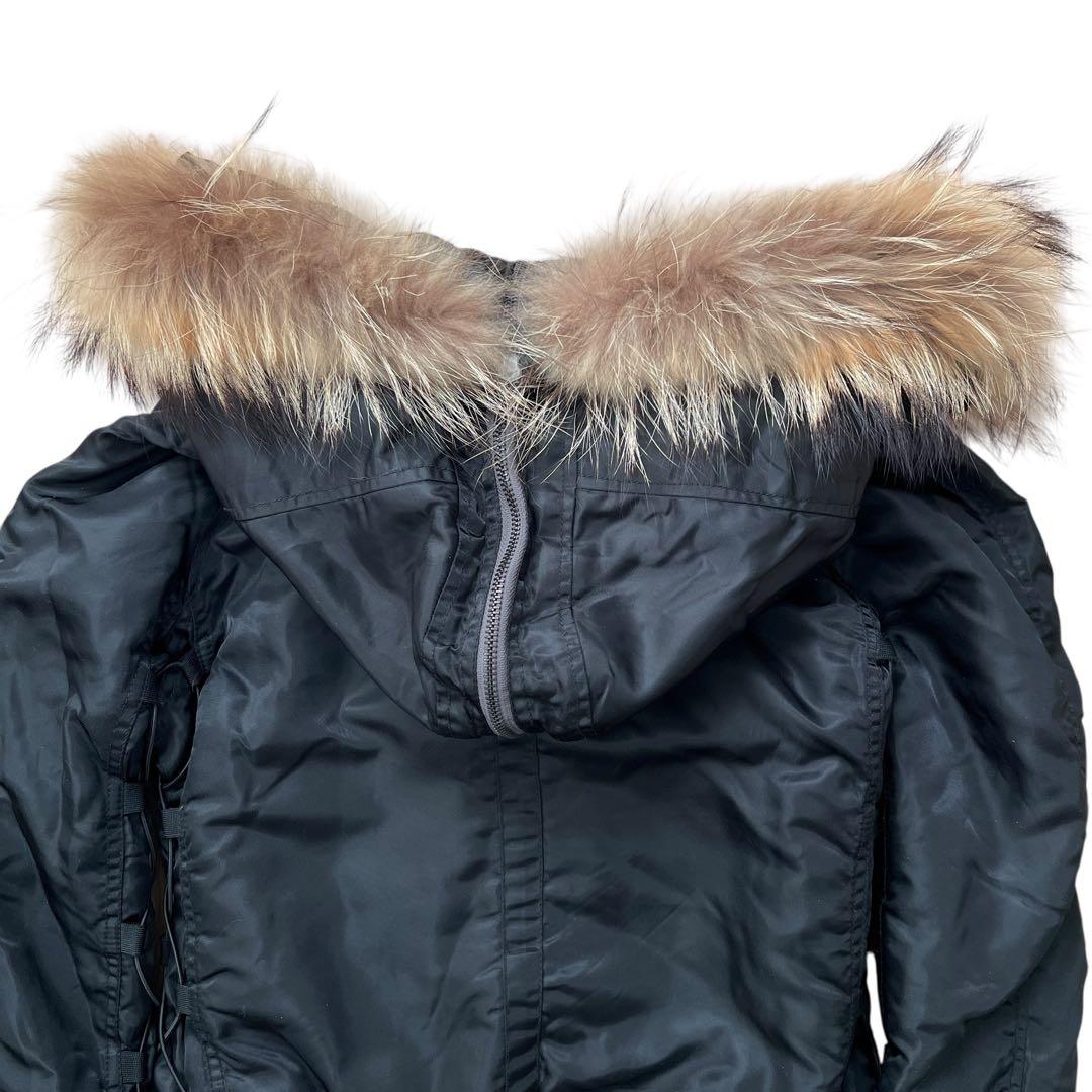 AVIREX　フライトジャケット　N-2B　Y2K　レオパード　黒　M