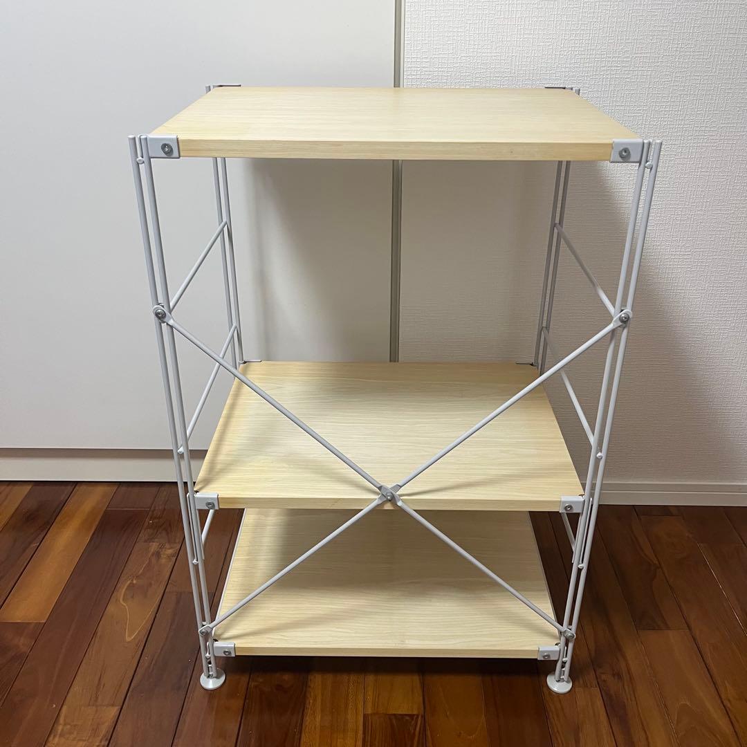 【無印良品】スチールユニットシェルフ　木製棚✖️グレー