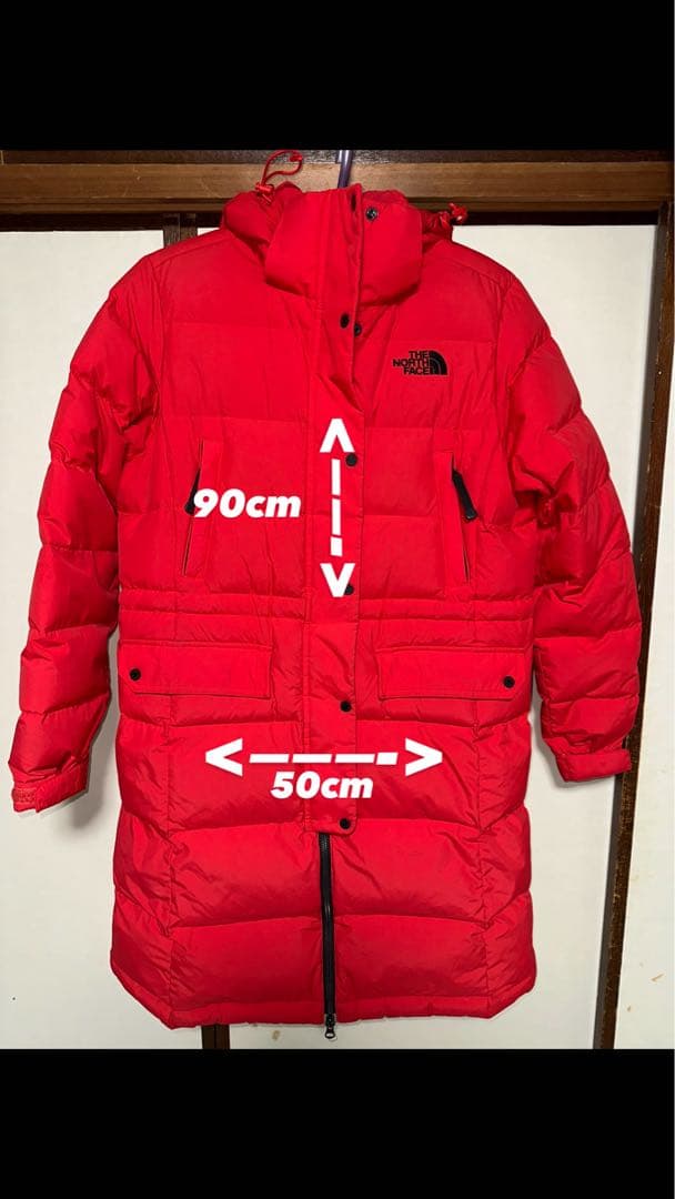 THE NORTH FACE ロングダウンジャケット レッド