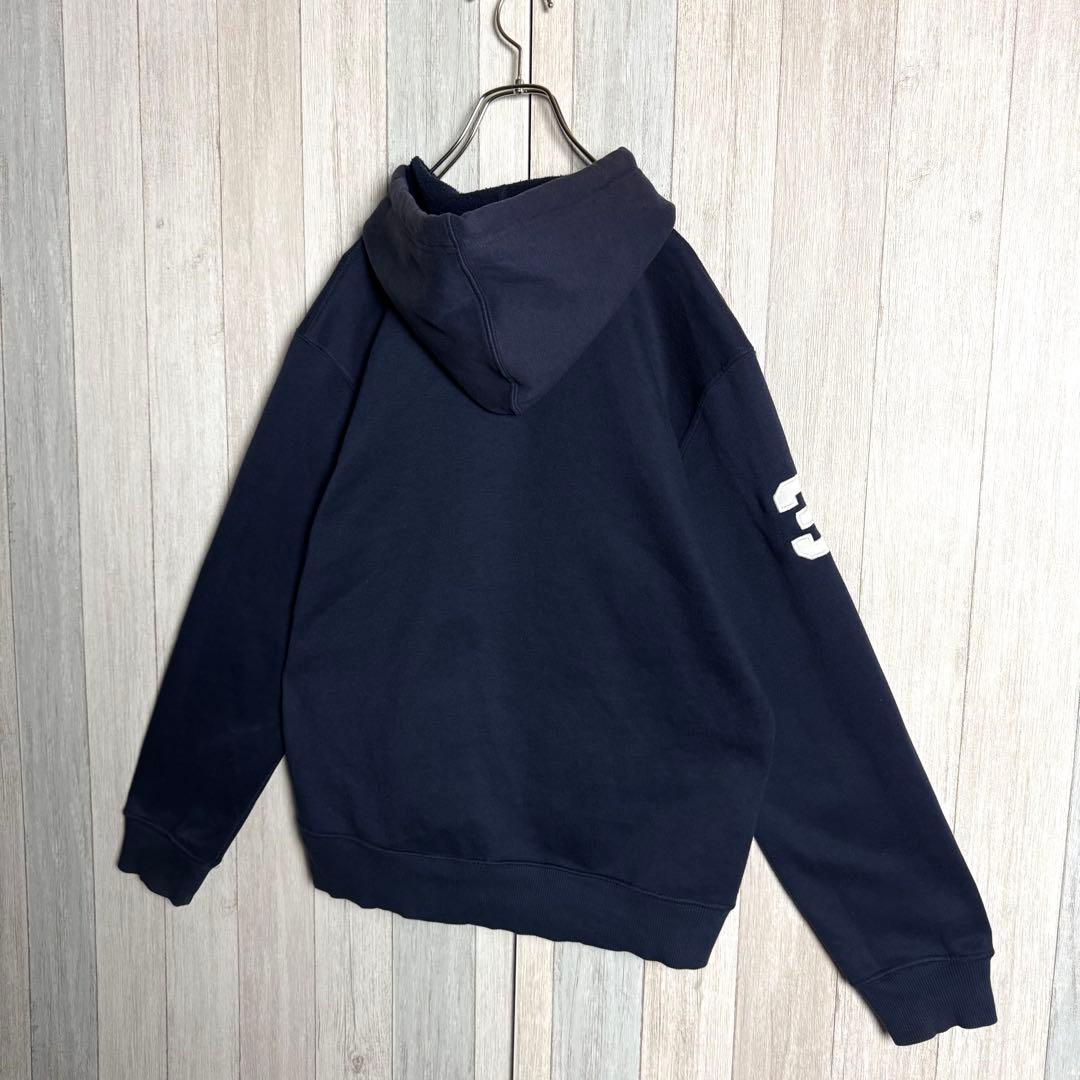 3706【希少XL・美品】90s ラルフローレン ビッグポニー刺繍ロゴ パーカー