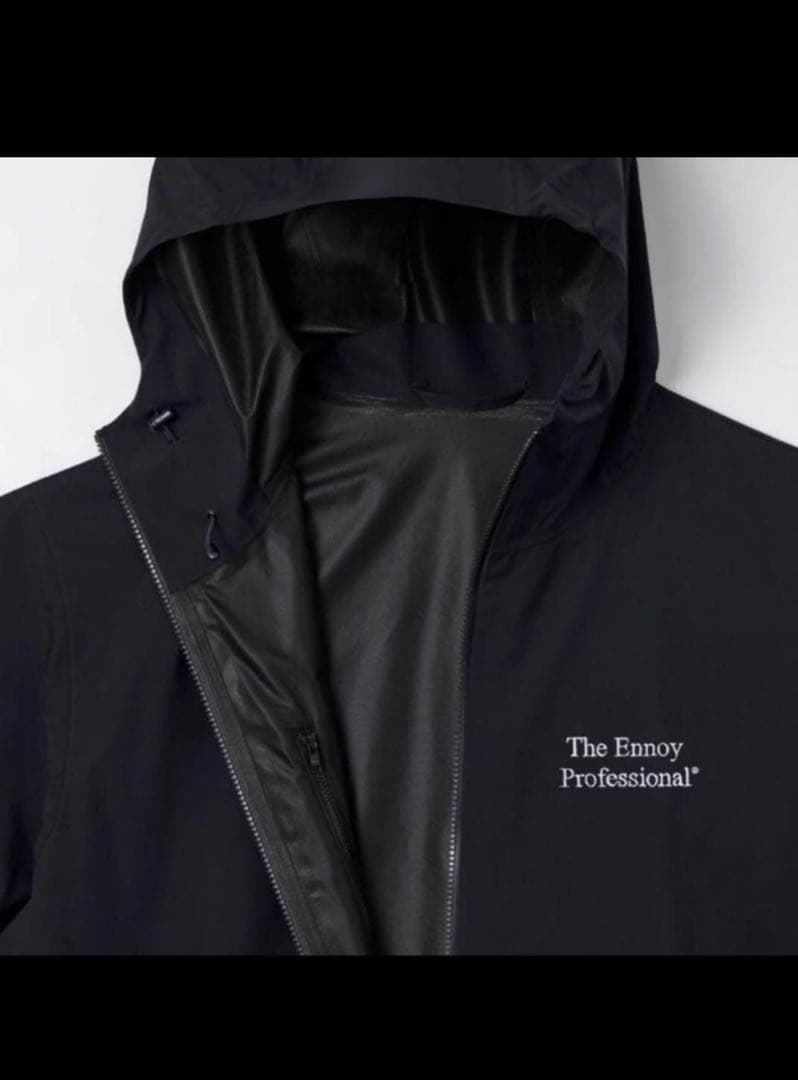 ジャケット・アウター ENNOY 3LAYER SHELL HOODIE (BLACK)XL