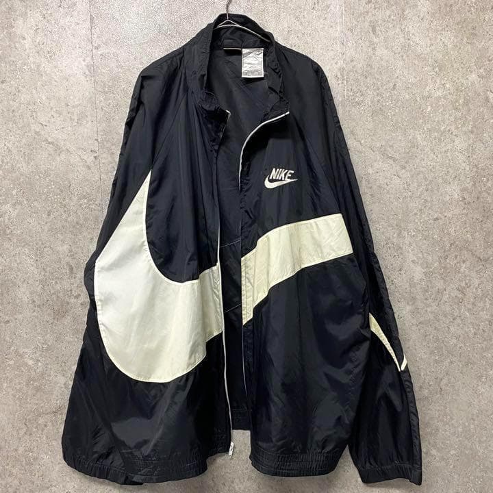 【激レア3XL☆EURO輸入90s】ナイキ ビッグスウッシュ ナイロンジャケット