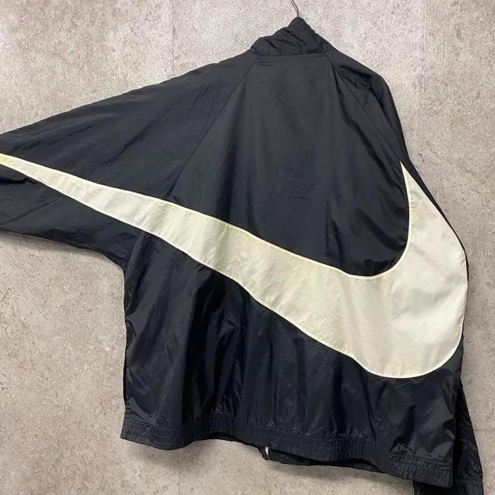 【激レア3XL☆EURO輸入90s】ナイキ ビッグスウッシュ ナイロンジャケット