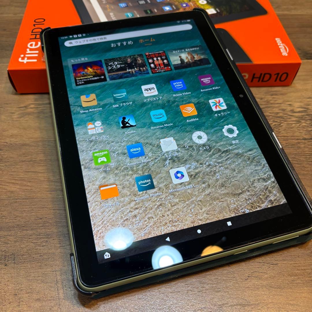 Fire HD 10 タブレット 10.1 本体 32GB オリーブ カバー付き