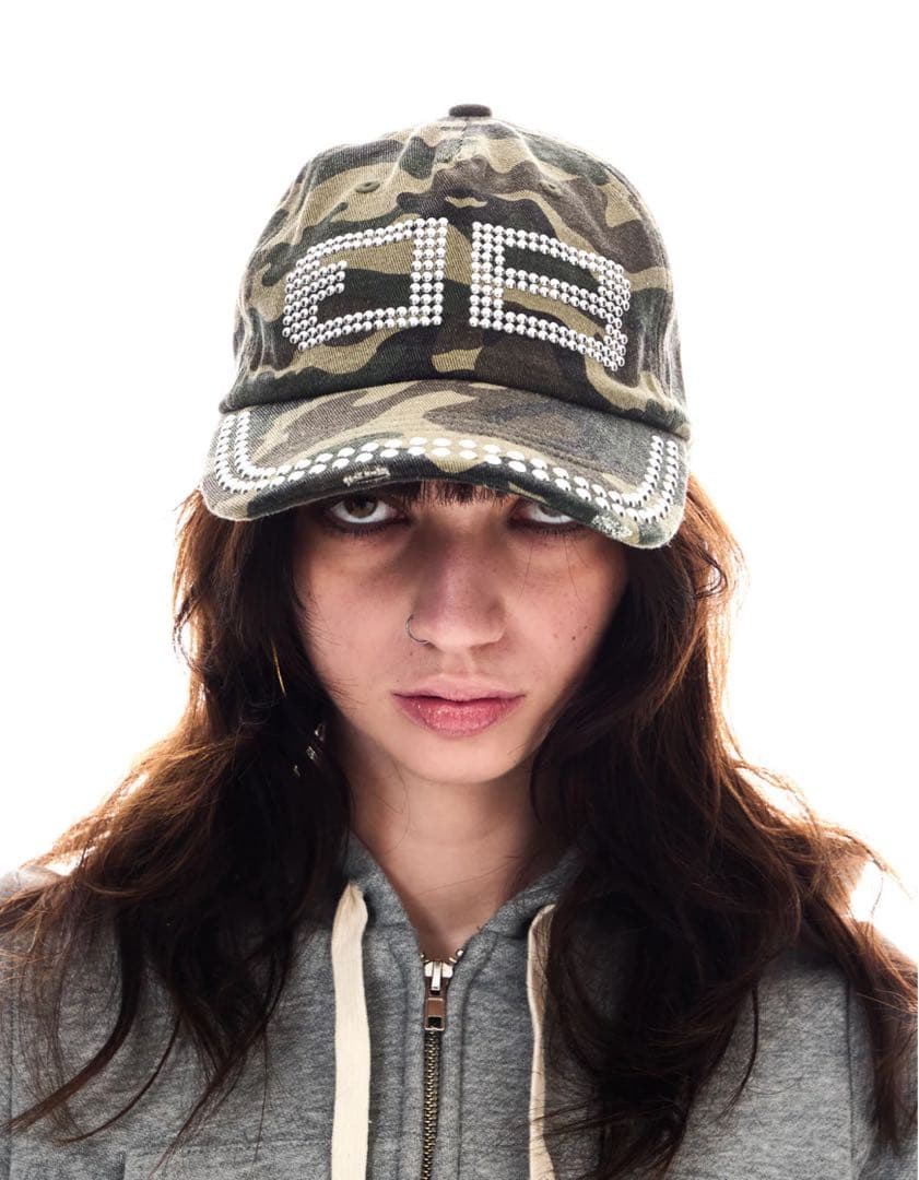 帽子 BEEDEN STUDS DAMAGE CAP