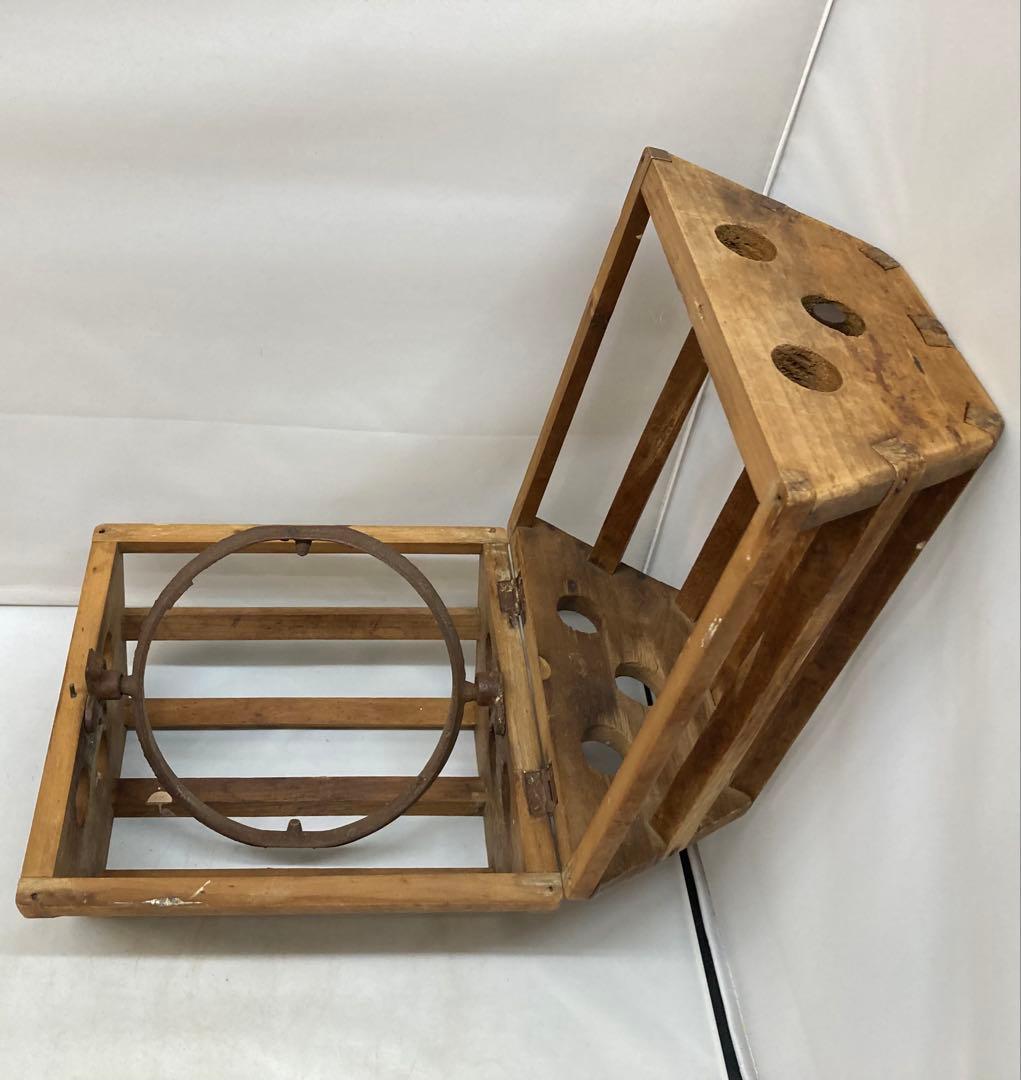 B315s 六角形回転安全炬燵　大正昭和レトロ　アンティック　中金具は鉄製