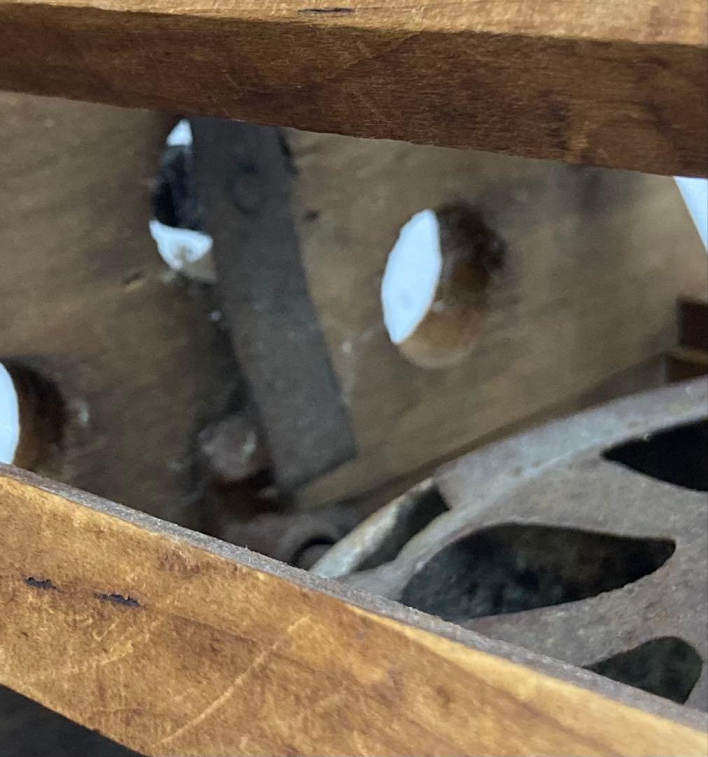 B315s 六角形回転安全炬燵　大正昭和レトロ　アンティック　中金具は鉄製