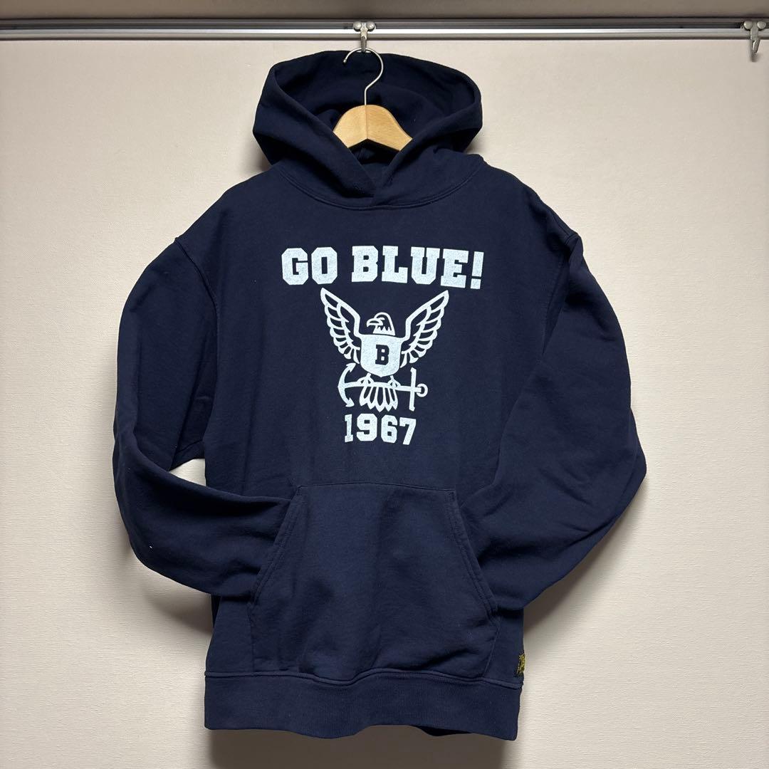 USA製 ブルーブルー GO BLUE スウェットパーカー トレーナー　ハリラン