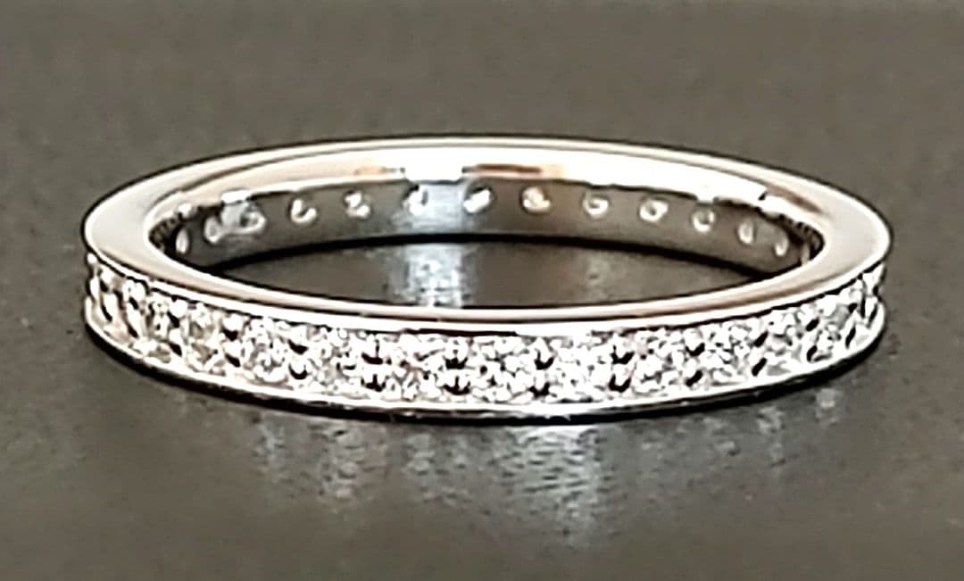 新品未使用☆PT950 H&Cダイヤモンド0.5ctフルエタニティリング 10号