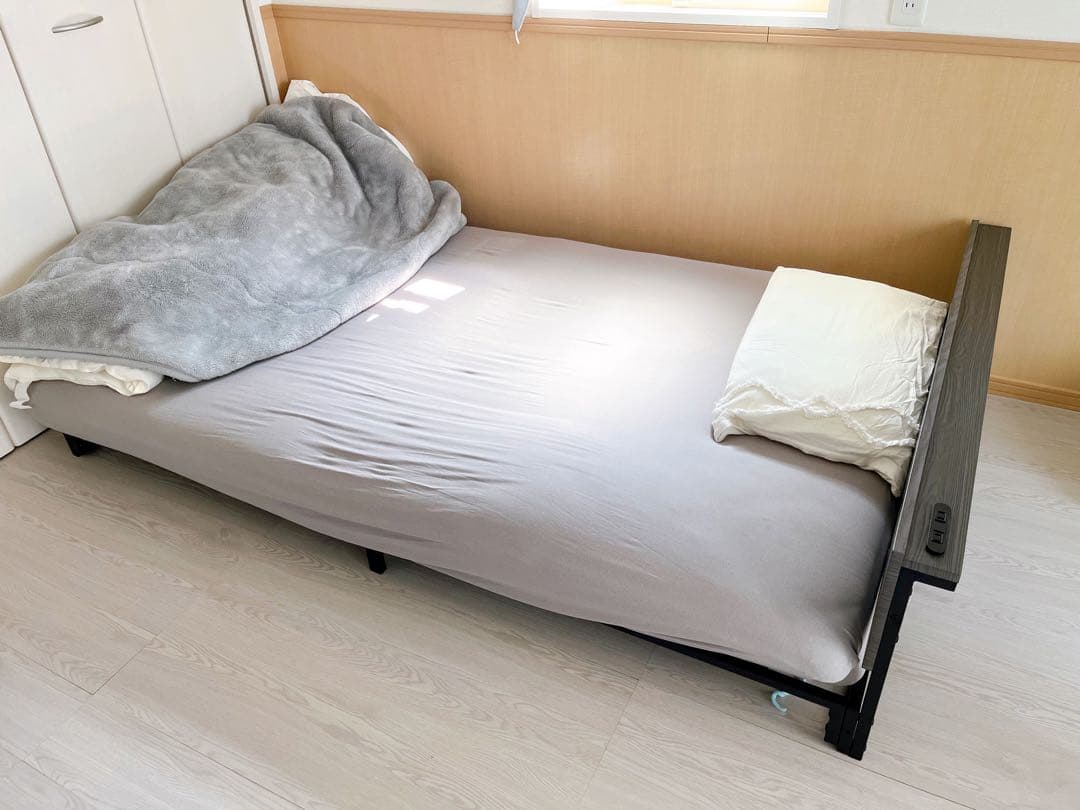 セミダブル ベッドフレーム タンスのゲン 2口コンセント