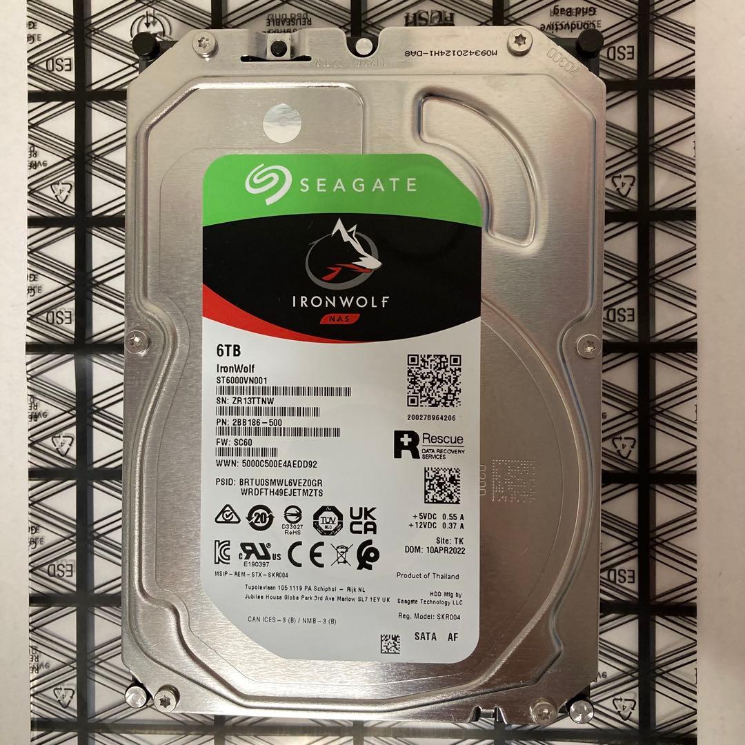 6TB HDD NAS用高耐久 Seagate ST6000VN001