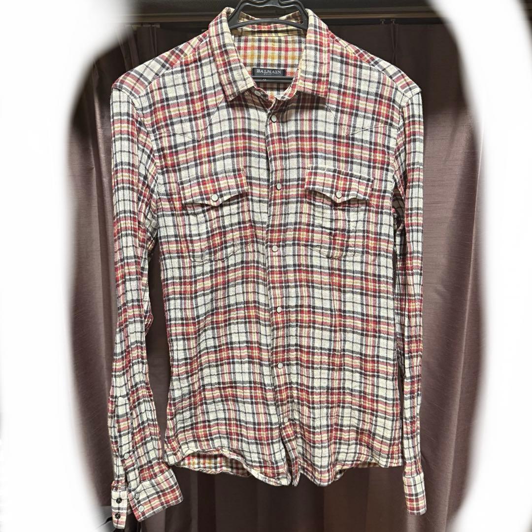 トップス BALMAIN Decarnin Western Flannel Shirt