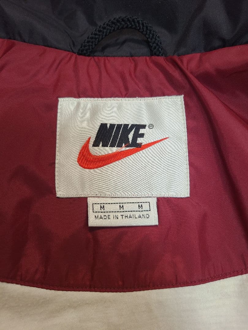 げ*き様 90s Nike ナイロンジャケット M エンジ/黒