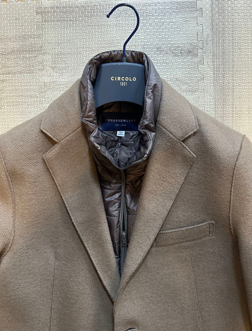 【試着のみ】tomorrow landダウンライナー付チェスターコート