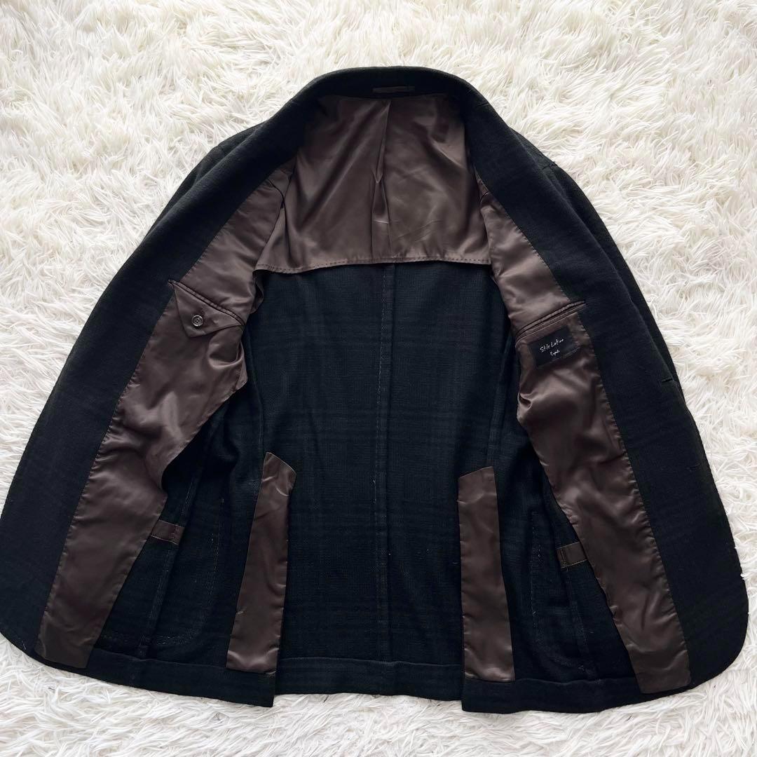 <超高級>STILE LATINO カシミヤ100% グリーン ジャケット 46