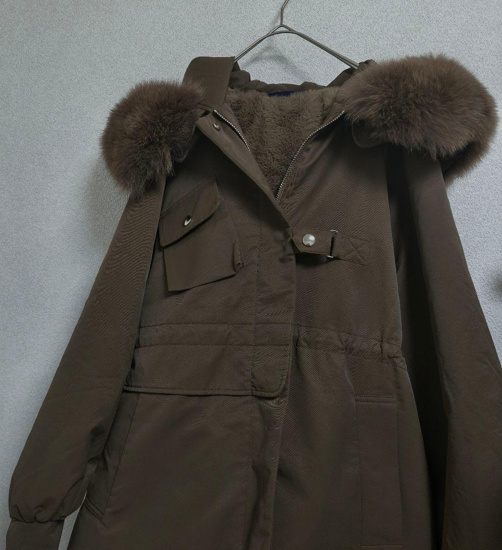 【美品】 ポリーヌ・ブロー　ラクーンファー付き モッズコート フリーサイズ