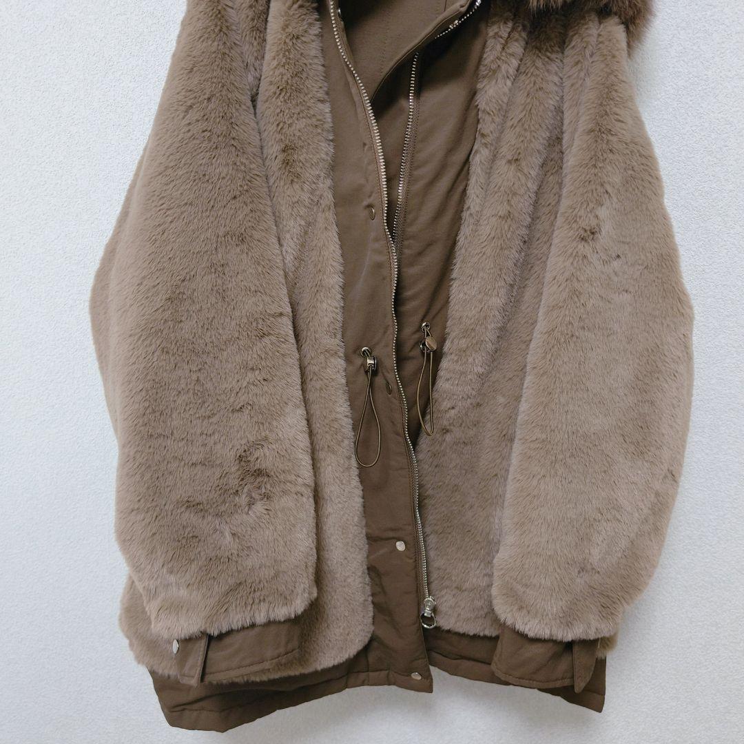 【美品】 ポリーヌ・ブロー　ラクーンファー付き モッズコート フリーサイズ