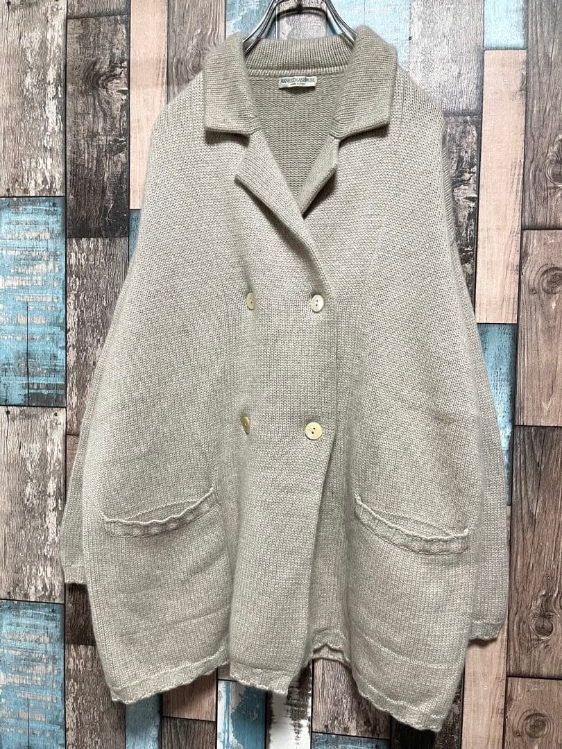 超高級 厚手 ITALY製 90s マンリコカシミア カシミアニット ジャケット