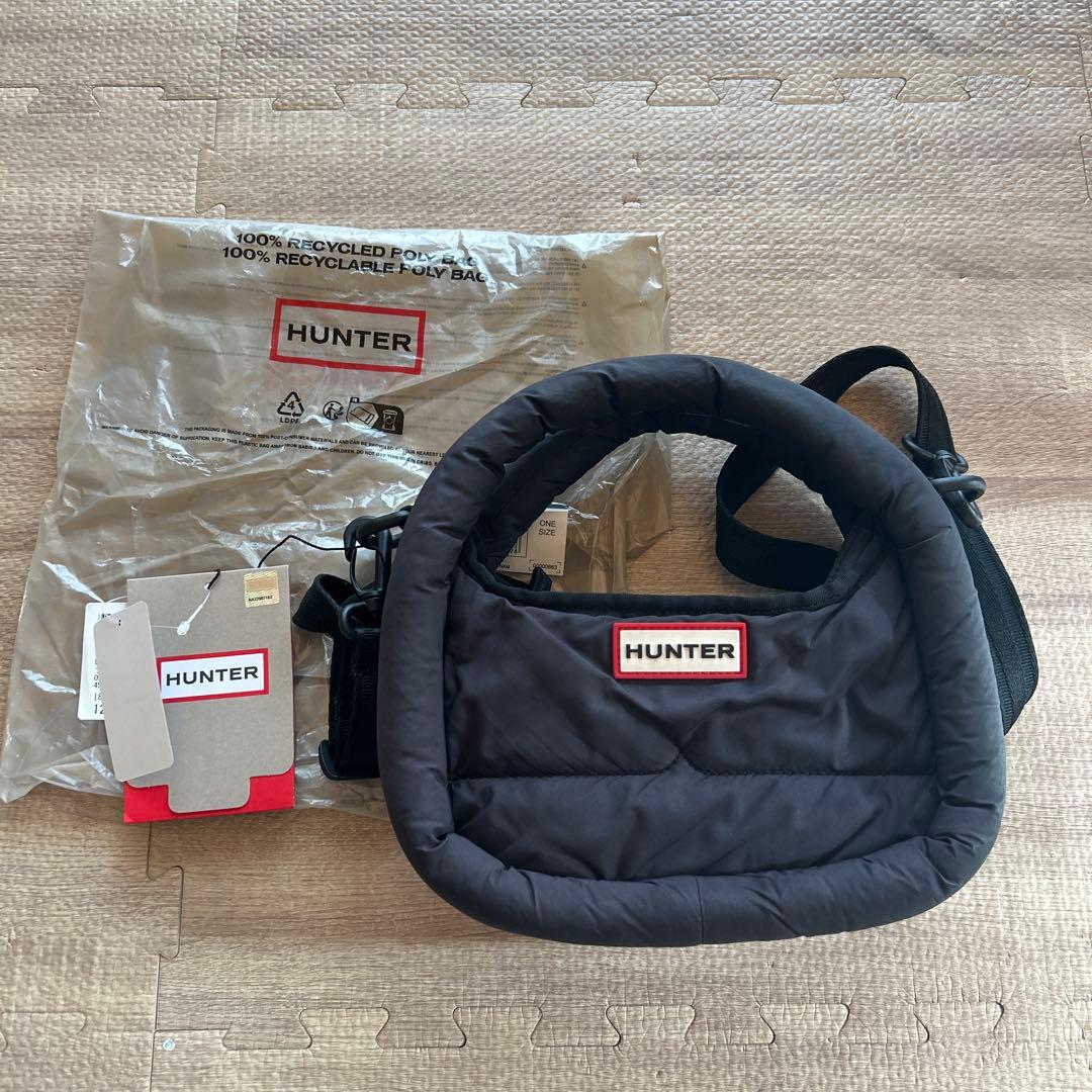 【美品】HUNTER ブラック ショルダーバッグ