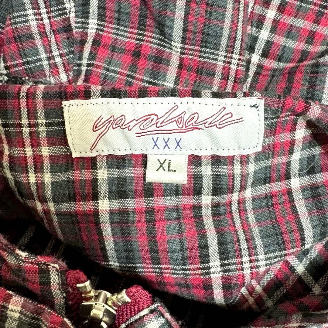 YARDSALE ヤードセール チェックシャツフーディ アノラックパーカー